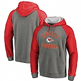 Kansas City Chiefs NFL Pro Line Comfort Tri Blend Pullover Hoodie Gray&Red,baseball caps,new era cap wholesale,wholesale hats